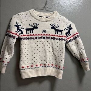 Mullsan Children’s Cream Reindeer Sweater. Size 3T. NWOT